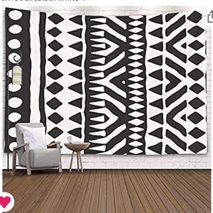 Black and white tapestry